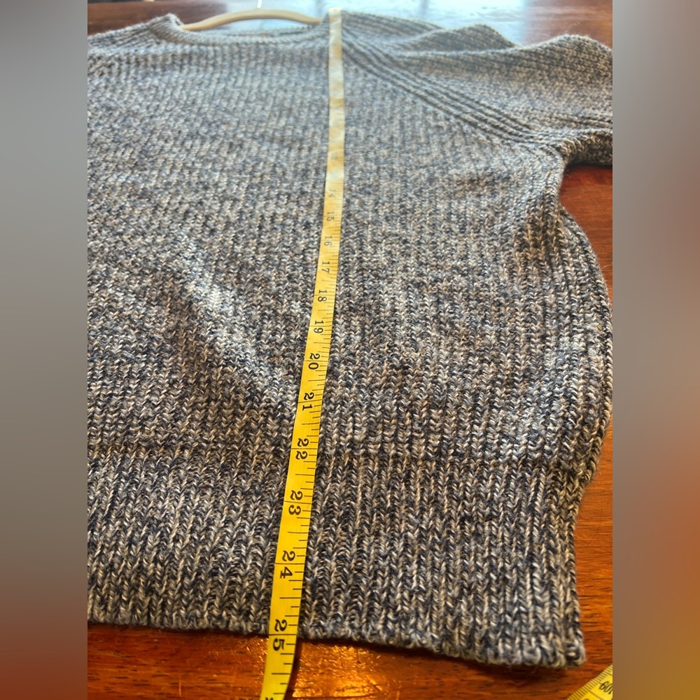 Vintage Oakton Limited Men's Crew Neck Sweater Size L Blue Fisherman Chunky - Picture 4 of 5